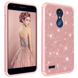 Glitter Powder Ochranný Gumi Obal LG K30 staroružový