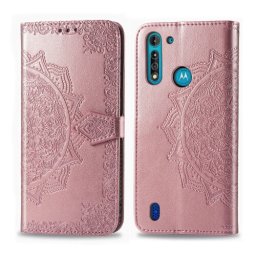 ART Pénztárca borító Motorola Moto G8 Power Lite ORNAMENT rózsaszín