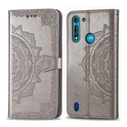 ART Pénztárca borító Motorola Moto G8 Power Lite ORNAMENT szürke