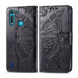 ART Pénztárca borító Motorola Moto G8 Power Lite BUTTERFLY fekete