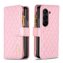 LATTICE PLUS pénztárca tok Samsung Galaxy Z Fold 5 5G rózsaszín telefonhoz