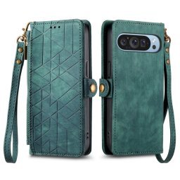 GEOM pénztárca tok Google Pixel 9 zöld