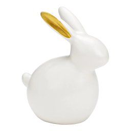 Kerámia nyuszi GILDED BUNNY 14 cm fehér