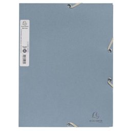 EXACOMPTA Gumis mappa, prespán, A4, 15 mm, EXACOMPTA, "AutentiK", szürkéskék