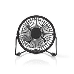 Nedis FNDK1BK10 - Fém mini ventilátor | Átmérő 10 cm | USB tápellátás | Fekete színű
