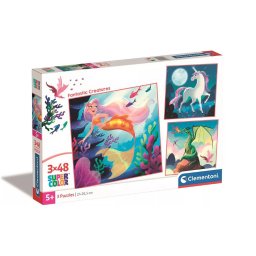 Fantasztikus lények Magic 3x48 db-os puzzle Clementoni