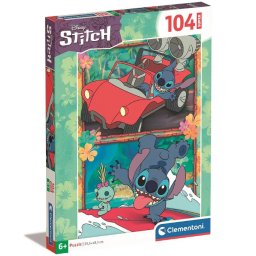 Disney Lilo és Stitch, A csillagkutya Wild Adventure 104 db-os forma puzzle Clementoni