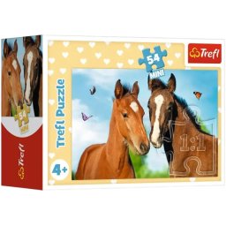 Állatos mini Puzzle 54 db-os Trefl Lovak