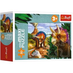 Dinosaurusok minimaxi Puzzle 20 db-os Triceratops Trefl