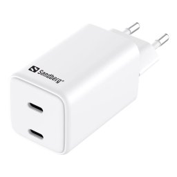 Sandberg AC töltő Dual USB-C PD65W EU