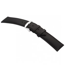 STAILER Premium Water Resistant bőr óraszíj, fekete 18/16 L
