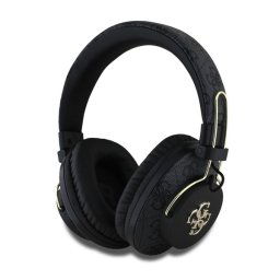 GUESS PU 4G METAL LOGO bluetooth fejhallgató SZTEREO (v5.3, mikrofon, zajszűrő) FEKETE