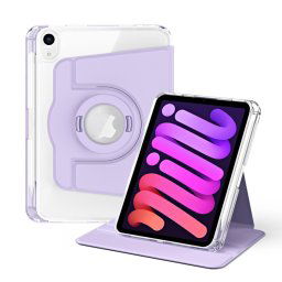 CRYSTAL FLEXI 2 az 1-ben Flip tok a Apple iPad mini 2021 / iPad mini 2024 lila számára