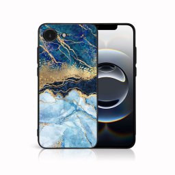 MY ART Védőburkolat a Apple iPhone 16e BLUE MARBLE (141)