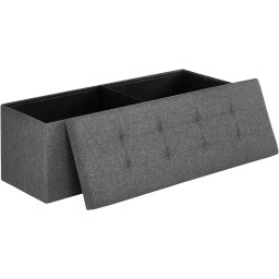 Tárolóhellyel ellátott taburet OTTOMAN 110x38 cm, sötétszürke