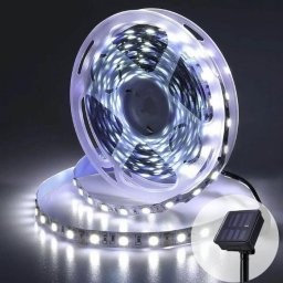 Solar LED szalag 5 m-es - fényszín hideg fehér