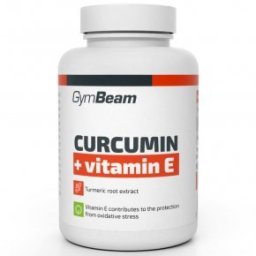GymBeam Kurkumin+E-vitamin tabletta - 90db