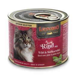 Leonardo macskakonzerv - marha, vadhús & édesburgonya 200 g