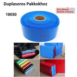 1m Zsugorfólia 18650 Duplasoros Pakkokhoz Kék 103mm (5400)