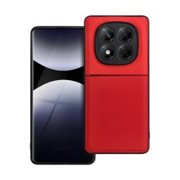 Szilikon telefonvédő (ütésállóság, mágneses, bőr hatású hátlap, csíkos) PIROS Xiaomi Redmi Note 14 Pro 4G