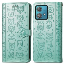 ART ANIMALS Motorola Edge 40 Neo zöld pénztárcahuzat