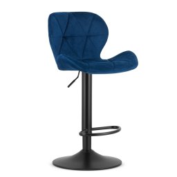 Kék bárszék WEST VELVET fekete lábbal