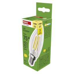 EMOS LED FLM gyertya 7W(75W) 1055lm E14 WW