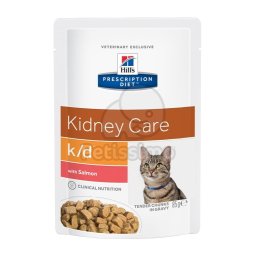 Hill's Prescription Diet k/d Kidney Care macskatáp, lazac - alutasakos 12 x 85 g