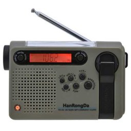 Napelemes és Tekerős Töltésű Vészhelyzeti Rádió Powerbank (4706)