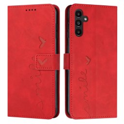 ART SMILE Pénztárca huzat kábellel Samsung Galaxy A34 5G piros
