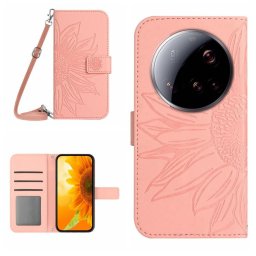 ART SUNFLOWER Pénztárca tok húzózsinórral Xiaomi 15 Ultra rózsaszín színhez