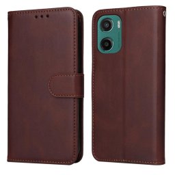 SMOOTH pénztárca tok: Motorola Moto G05 / Moto E15 sötétbarna