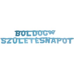 Fűzér (Boldog születésnapot) kék pöttyös