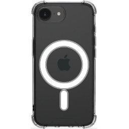 Apple iPhone 16e / 17e, Műanyag hátlap védőtok + szilikon keret, közepesen ütésálló, Magsafe töltővel kompatibilis, Tactical MagForce Plyo, átlátszó