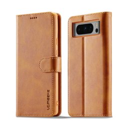 IMEEKE Wallet tok Google Pixel 8 Pro telefonhoz világosbarna