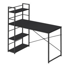 Íróasztal MAX 4.0 SONOMA polccal 120x44 cm, fekete