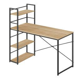 Íróasztal MAX 4.0 SONOMA polccal és fekete lábakkal 120x44 cm
