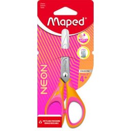 MAPED Olló, iskolai, 13 cm, MAPED "Soft Neon", vegyes színek