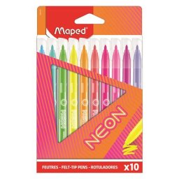 MAPED Filctoll készlet, 2,8 mm, kimosható, MAPED "Neon", 10 különböző szín