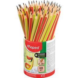 MAPED Írástanuló grafitceruza, ceruzatartó, HB, háromszögletű, MAPED "Kidy Learn"