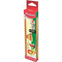 MAPED Írástanuló grafitceruza, HB, háromszögletű, MAPED "Kidy Learn"