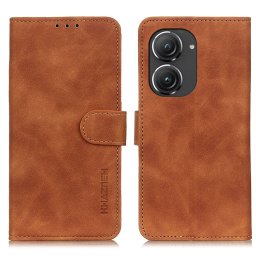 KHAZNEH Flip tok Asus Zenfone 9 / Zenfone 10 barna