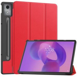 LEATHER Csuklós burkolat Lenovo Idea Tab Pro piros