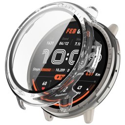 PC FULL COVER Műanyag borítás üveggel Amazfit Active 2 átlátszóhoz