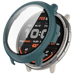 PC FULL COVER Műanyag borítás üveggel Amazfit Active 2 zöld