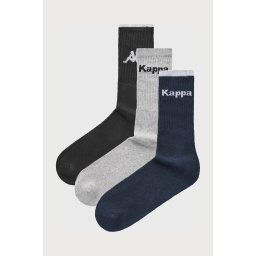 3PACK Kappa Men Crew magasszárú zokni feketés-szürke 39-42