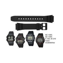 AE-1300 AE-1200 F-108 W-216 Casio fekete műanyag szíj