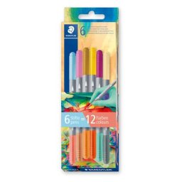 STAEDTLER Filctoll készlet, 1/3 mm, kétvégű, kimosható, STAEDTLER(R) "3280", Multiverzum 2, 6 különböző szín