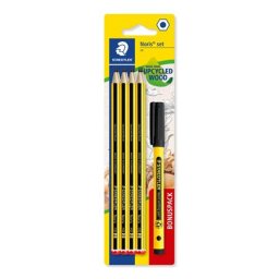 STAEDTLER Grafitceruza készlet, tűfilccel, HB, hatszögletű, STAEDTLER "Noris(R) 120", 8+1 db
