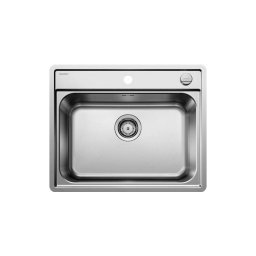 525109 - BLANCO LEMIS 6-IF rozsdamentes mosogató két furatos távműködtetővel 615X500